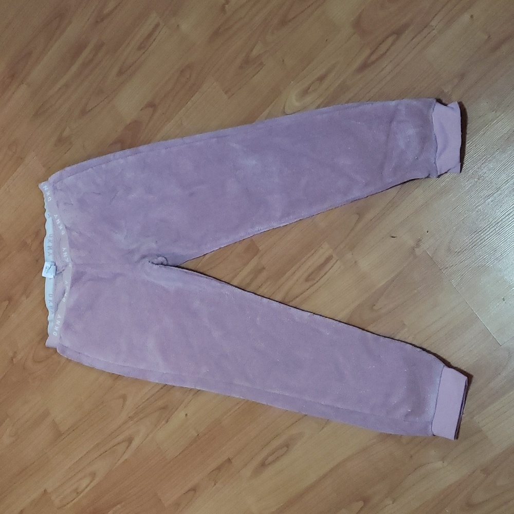 DKNY Girls Soft Shimmer Sparkle Fleece Jogger Pants XL 14/16